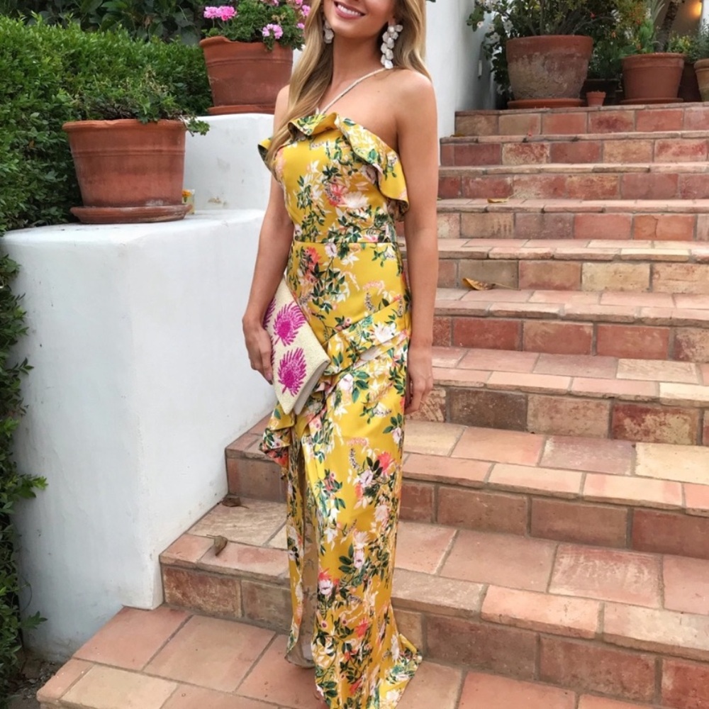 Stylestalker Yellow Floral Dress Size XS